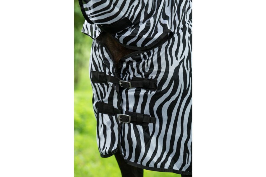 Manta Cavall Estiu Antimosques Amb Coll HKM Zebra