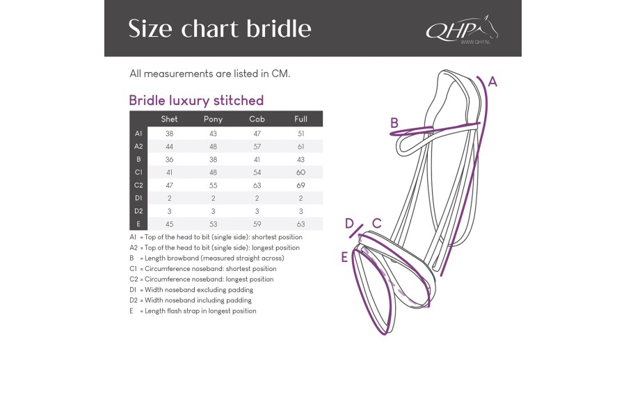 Brida QHP Luxury Stitched Negra