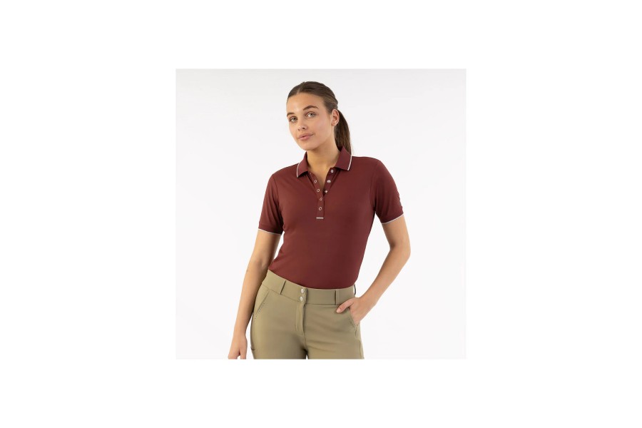 Polo Mujer Manga Corta BR Kiara New Maroon