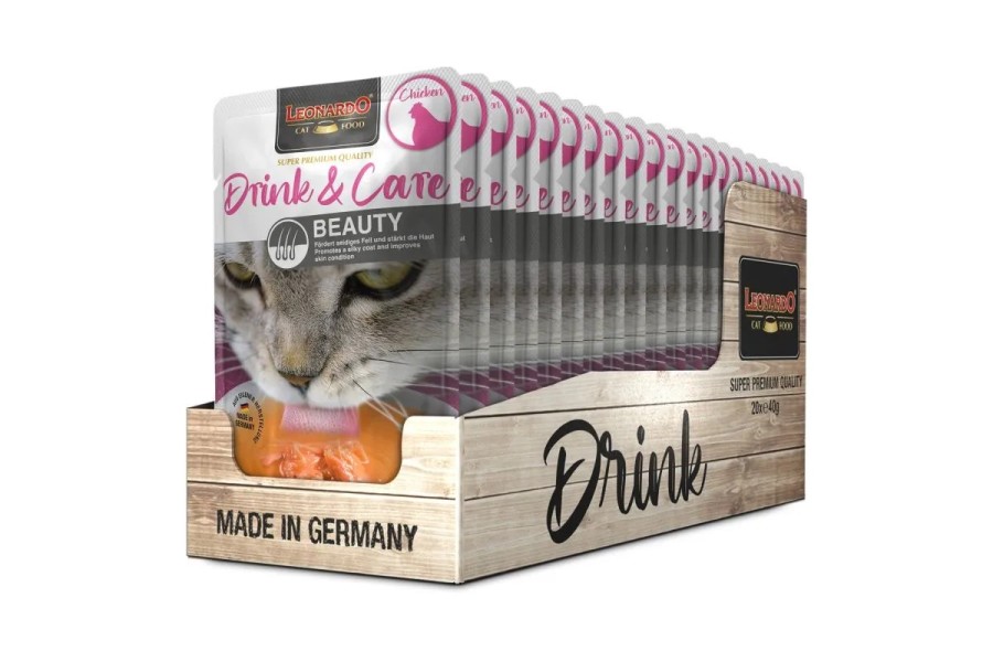 Leonardo Gat Drink&Care Beauty Pollastre 40 gr