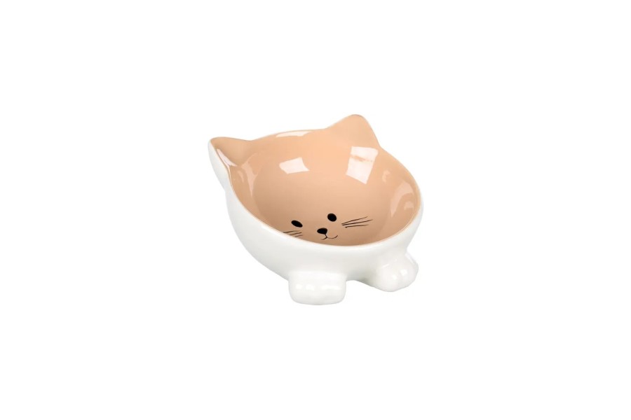 Comedero Gato Cerámica Puzi Naranja 125 Ml