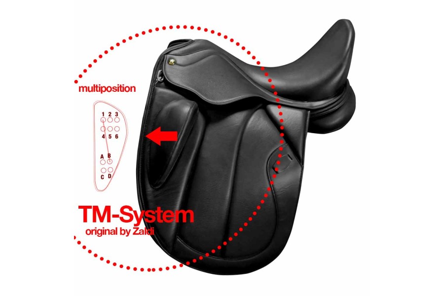 Silla Inglesa Doma Castel TM-SYSTEM Negra