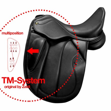 Silla Inglesa Doma Castel TM-SYSTEM Negra