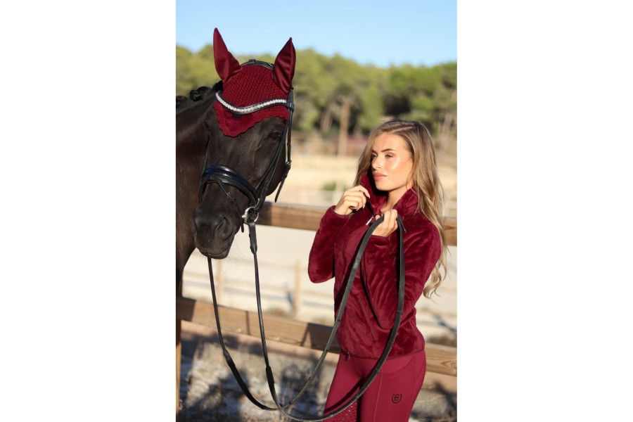 Orejeras Equestrian Stockholm Velvet Merlot