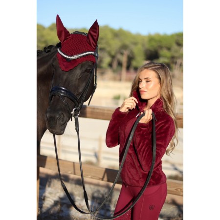 Orejeras Equestrian Stockholm Velvet Merlot
