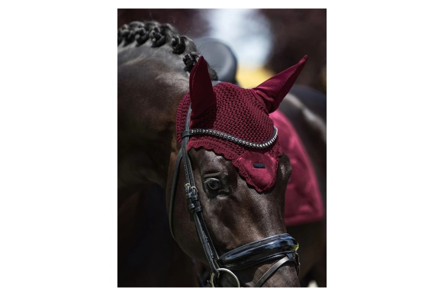 Orejeras Equestrian Stockholm Velvet Merlot