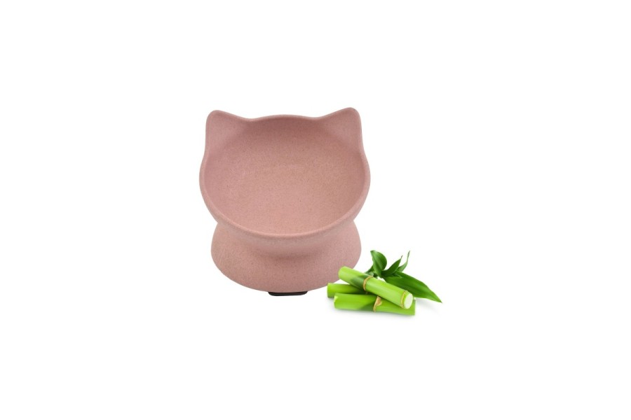 Menjador Gat Bambú Elevat Rosa 140 Ml