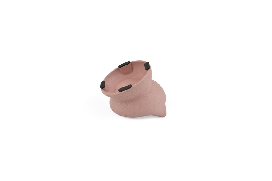 Comedero Gato Bambú Elevado Rosa 140 Ml