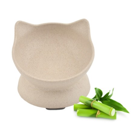 Menjador Gat Bambú Elevat Beig 140 Ml