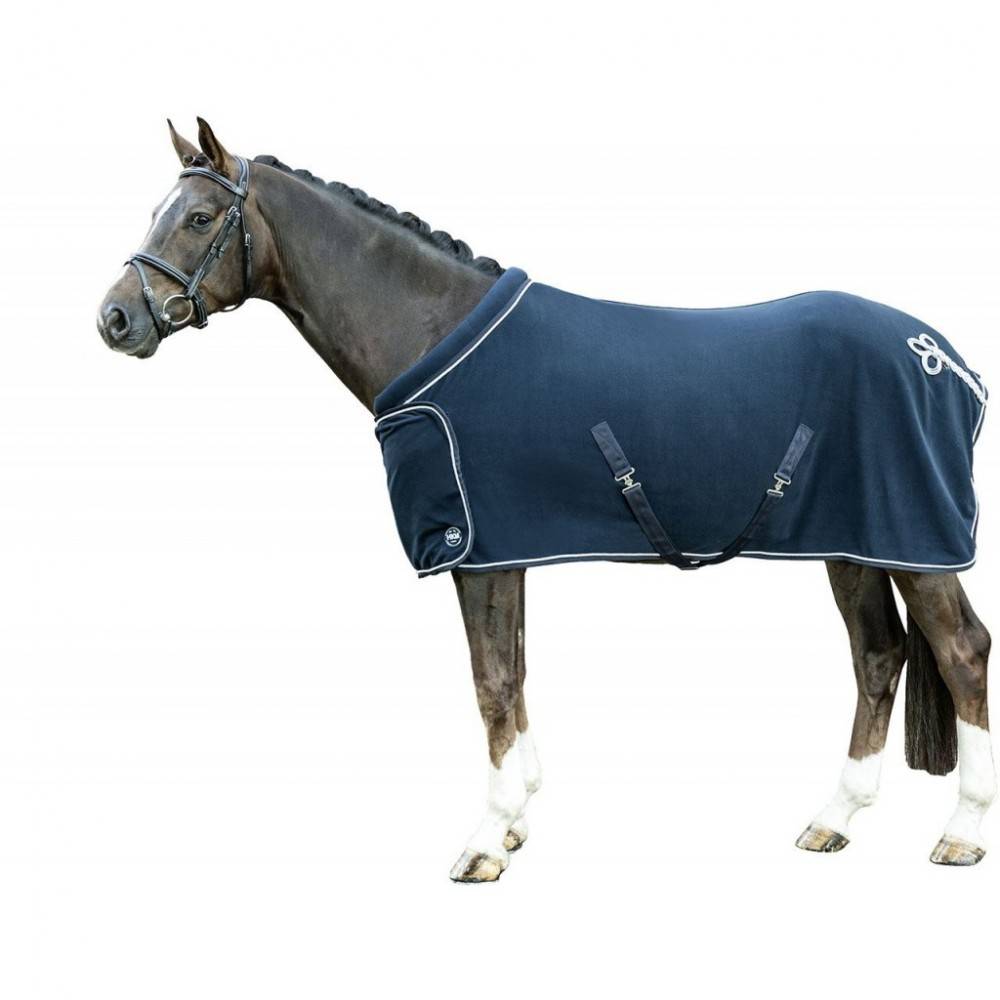 Manta Cavall Polar Amb Coll HKM Blau Marí |Cavall i Genet a Equestrian