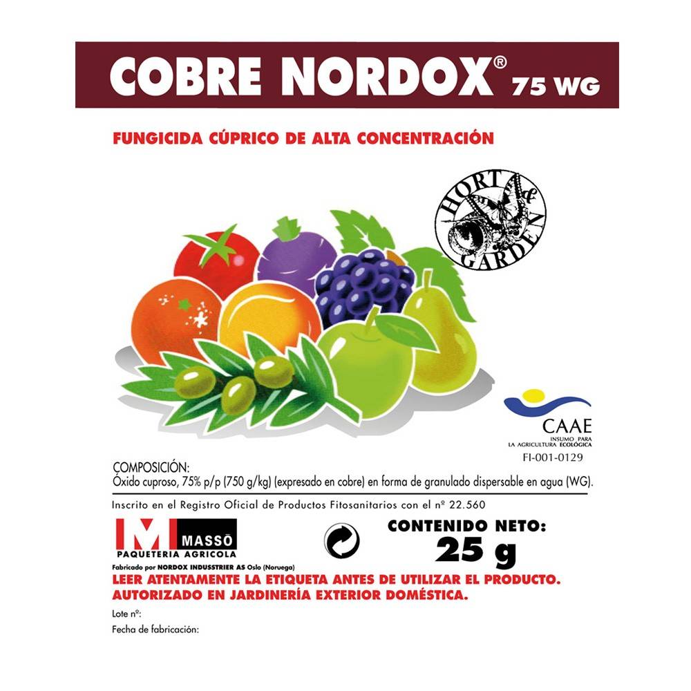 Cobre Nordox 75WG | Huerto y Jardín. Calvet Animals i Plantes.