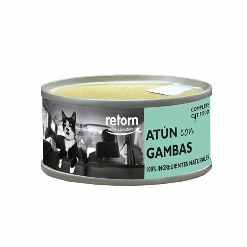 Retorn Lata Gato Atún Y Gambas 80 Gr para gatos | Calvet Animales y Plantas