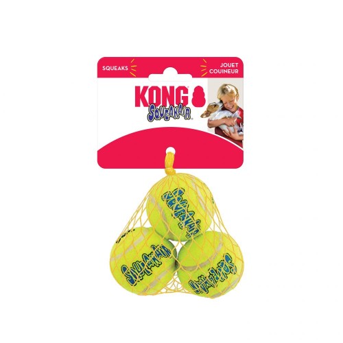 Juguete Perro KONG Air Squeaker Tenis S 3 Unidades para perros | Calvet Animales y