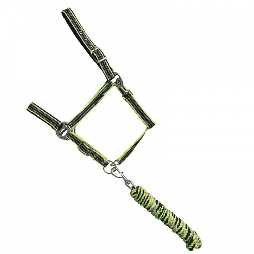 Cabezada Cuadra Nylon Con Ramal Verde Neón | Equestrian. Calvet Animals i