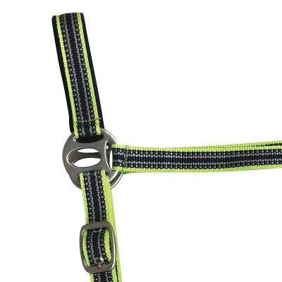 Morralla Quadra Nylon Amb Ramal Verd Neó |Cavall i Genet a Equestrian