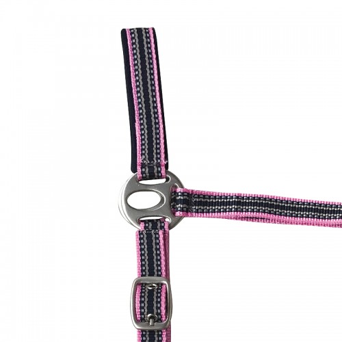 Cabezada Cuadra Nylon Con Ramal Rosa Neón | Equestrian. Calvet Animals i 2