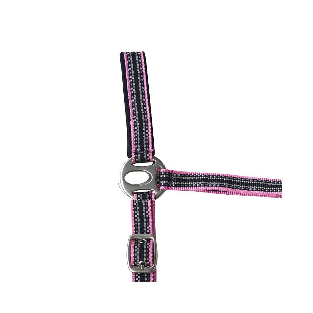 Morralla Quadra Nylon Amb Ramal Rosa Neó |Cavall i Genet a Equestrian