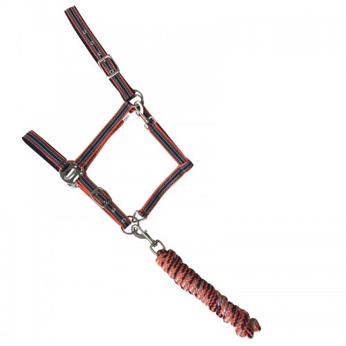 Morralla Quadra Nylon Amb Ramal Taronja Neó |Cavall i Genet a Equestrian
