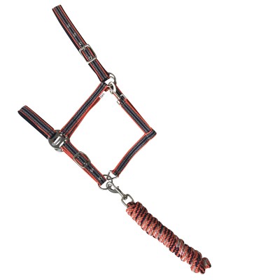 Morralla Quadra Nylon Amb Ramal Taronja Neó |Cavall i Genet a Equestrian