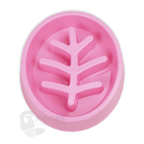 Comedero Lento Rosa 21x18,2x5 Cm. para perros | Calvet Animales y Plantas