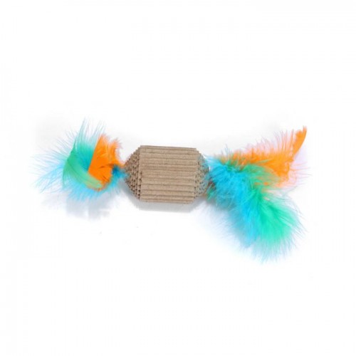 Joguina Gat Rascador Hexàgon Plumes 15 x 4 Cm. per gats | Calvet Animals i Plantes