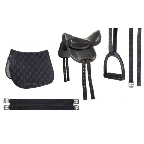 Montura Anglesa HKM Beginner Negra |Cavall i Genet a Equestrian, Calvet