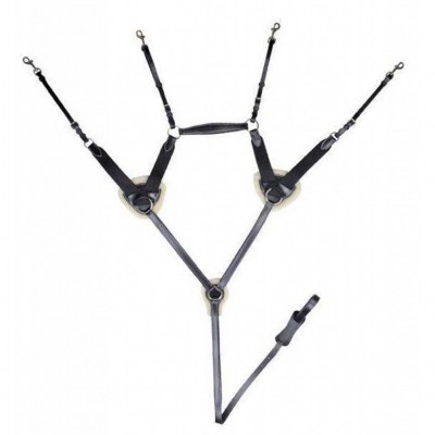 PechoPetral Inglés HKM 5 Puntos Full Negro | Equestrian. Calvet Animals i