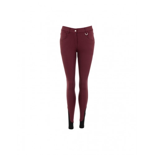 Pantalón Mujer BR -Malon- Culera Silicona Rojo Vino | Equestrian. Calvet