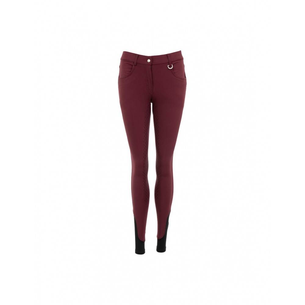 Pantalón Mujer BR -Malon- Culera Silicona Rojo Vino | Equestrian. Calvet
