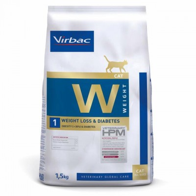 Virbac HPM Cat W1 Weight Loss-Diabetes para gatos | Calvet Animales y Plantas