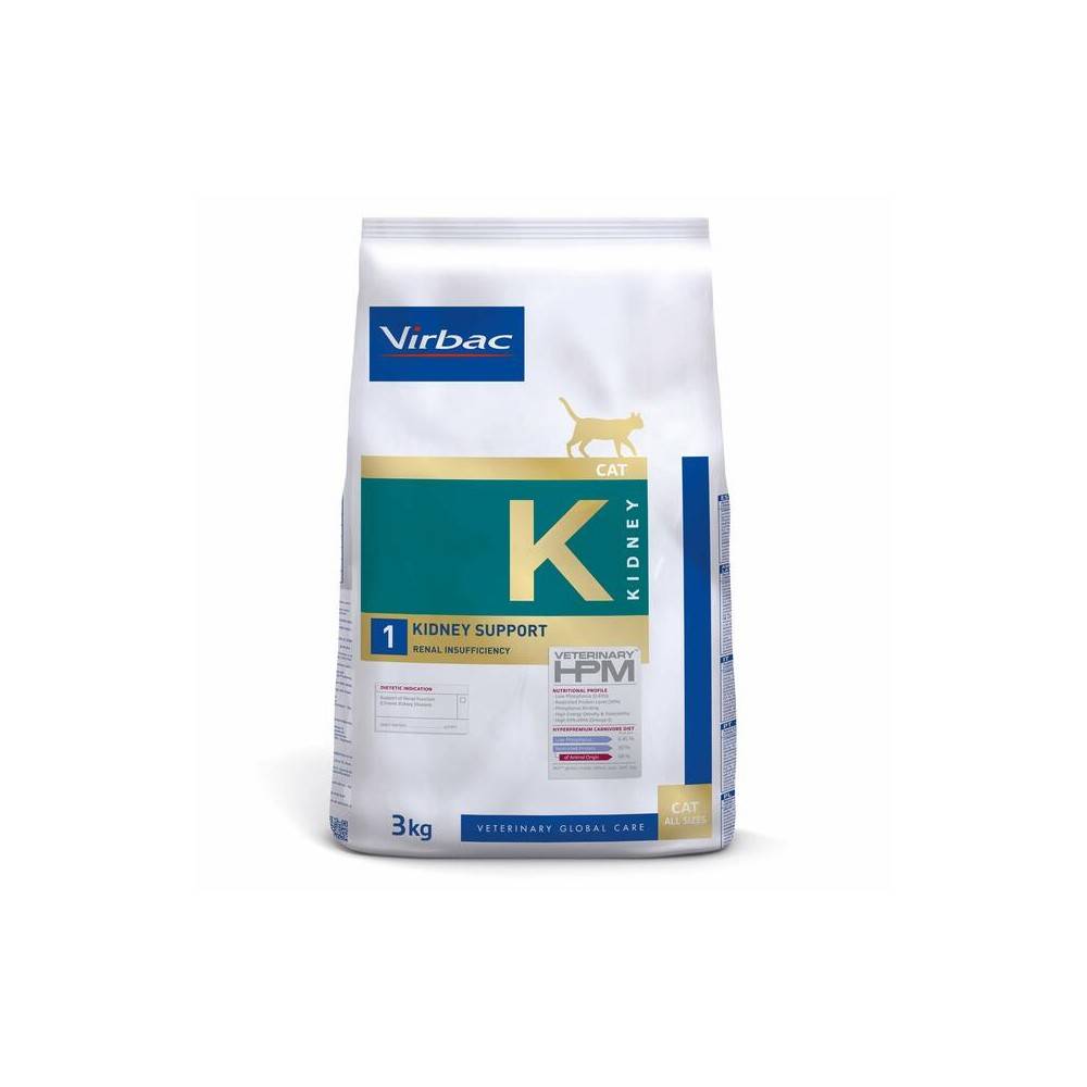 Virbac HPM Cat K1 Kidney Support per gats | Calvet Animals i Plantes
