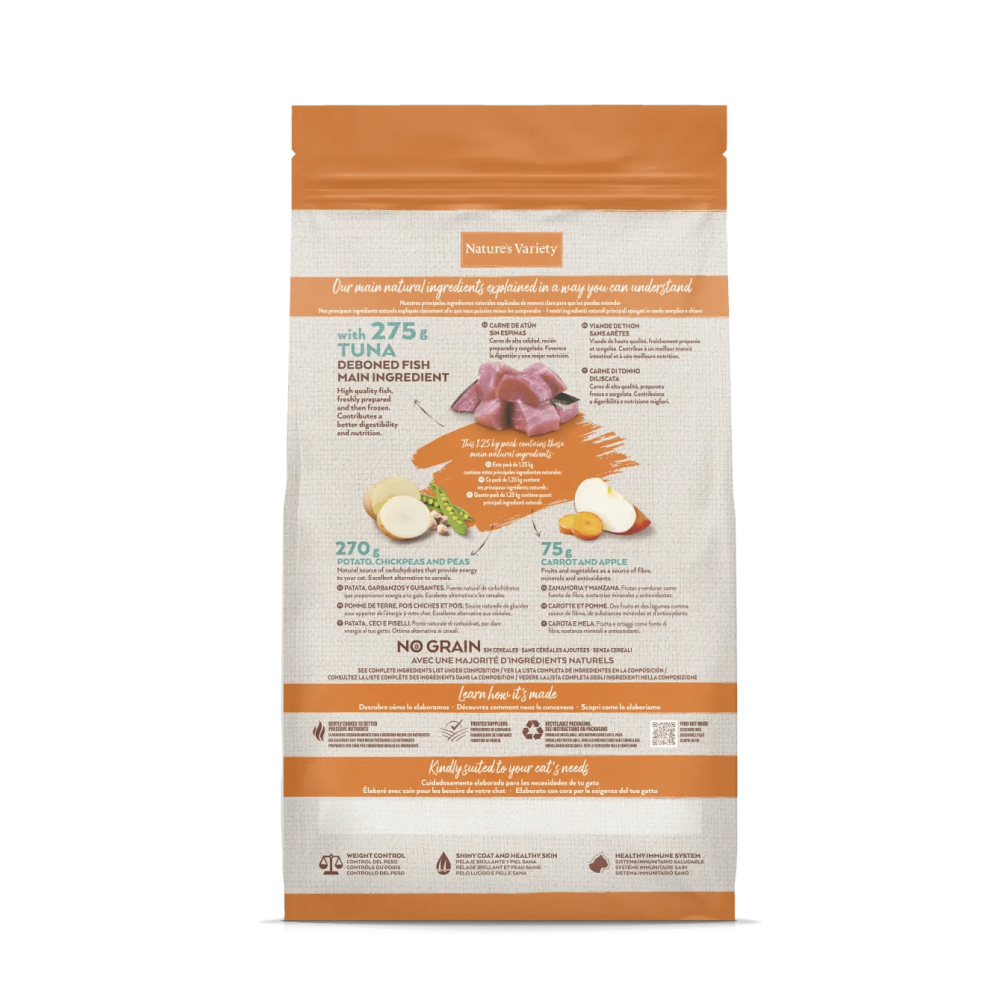 Nature's Variety Gato Original No Grain Sterilized Atún 1'25Kg para gatos | Calvet