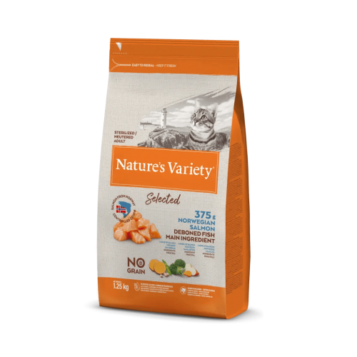 Nature's Variety Gat Selected No Grain Sterilized Salmó per gats | Calvet Animals i