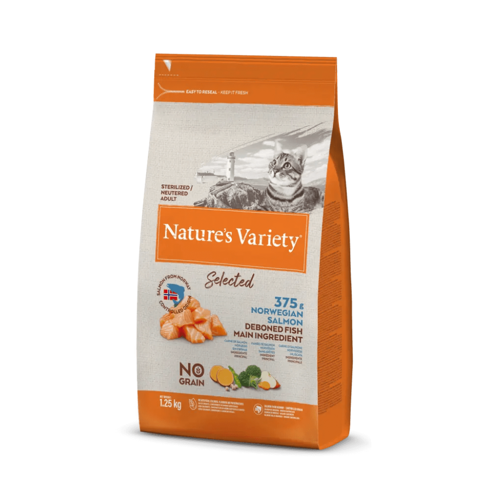 Nature's Variety Gat Selected No Grain Sterilized Salmó per gats | Calvet Animals i