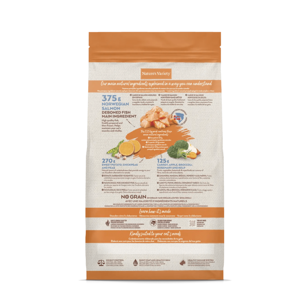Nature's Variety Gat Selected No Grain Sterilized Salmó per gats | Calvet Animals i