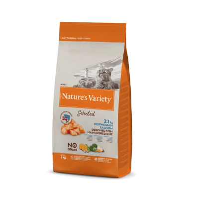 Nature's Variety Gat Selected No Grain Adult Salmó 7Kg per gats | Calvet Animals i