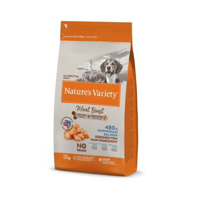 Nature's Variety Meat Boost Adult Salmó 1'5Kg per gossos | Calvet Animals i Plantes