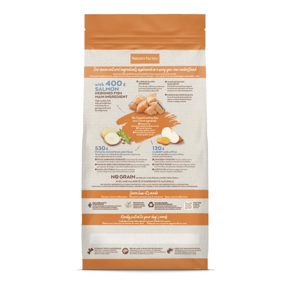 Nature's Variety Original No Grain Junior Salmón para perros | Calvet Animales y