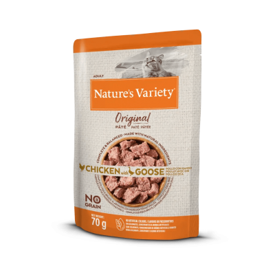 Nature's Variety Wet Gat Original Adult Pollastre/Oca 70Gr per gats | Calvet