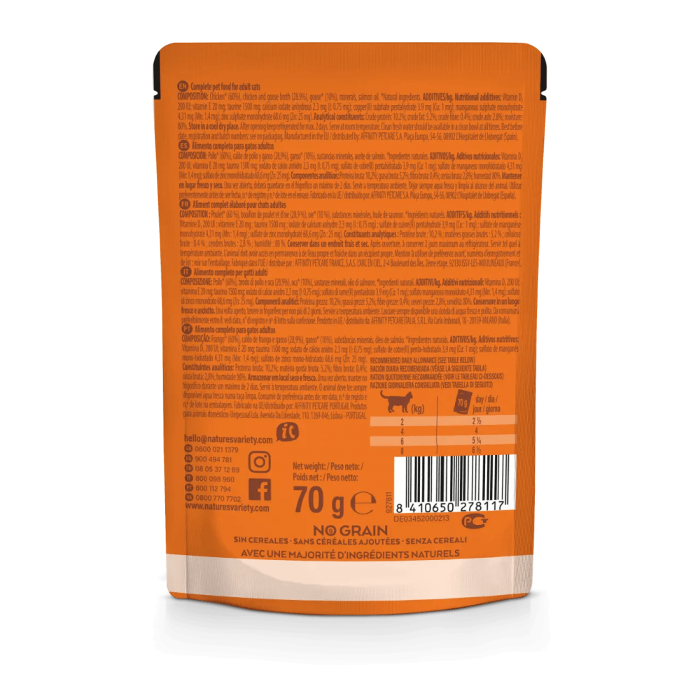 Nature's Variety Wet Gato Original Adult Pollo/Ganso 70Gr para gatos | Calvet