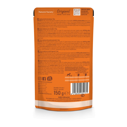 Nature's Variety Wet Original Adult Mini Buey 150Gr para perros | Calvet Animales y 2