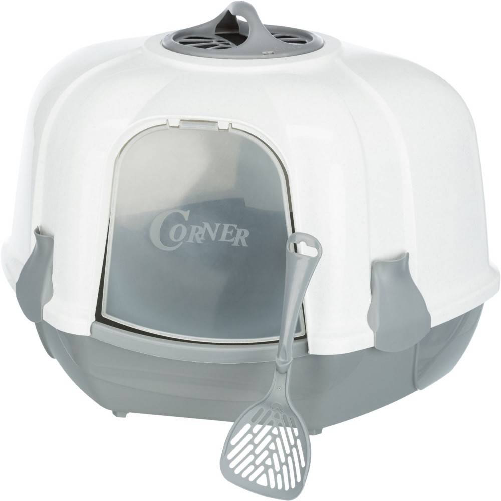 Gatera W.C Maro 60x43x52cm gris claro/granizo para gatos | Calvet Animales y Plantas