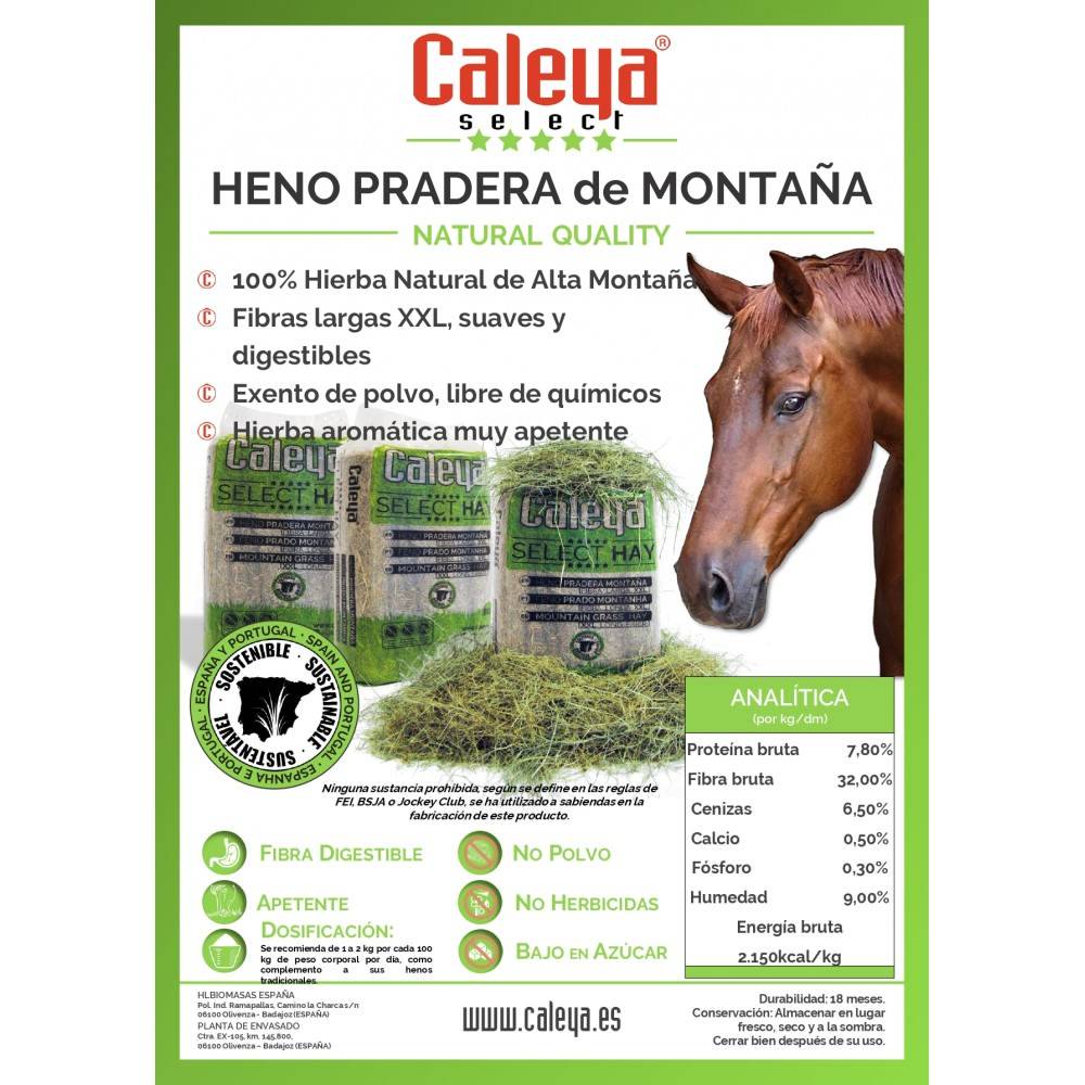 Caleya Select Hay Fenc Prat De Muntanya 80L. |Cavall i Genet a Equestrian