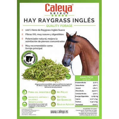 Caleya Select Hay Raygrass Anglès 80L. |Cavall i Genet a Equestrian