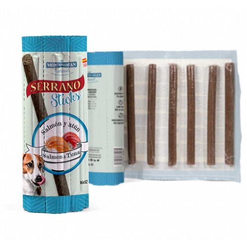 Barritas Perro Serrano Sticks Salmón Y Atún 16 Unidades para perros | Calvet