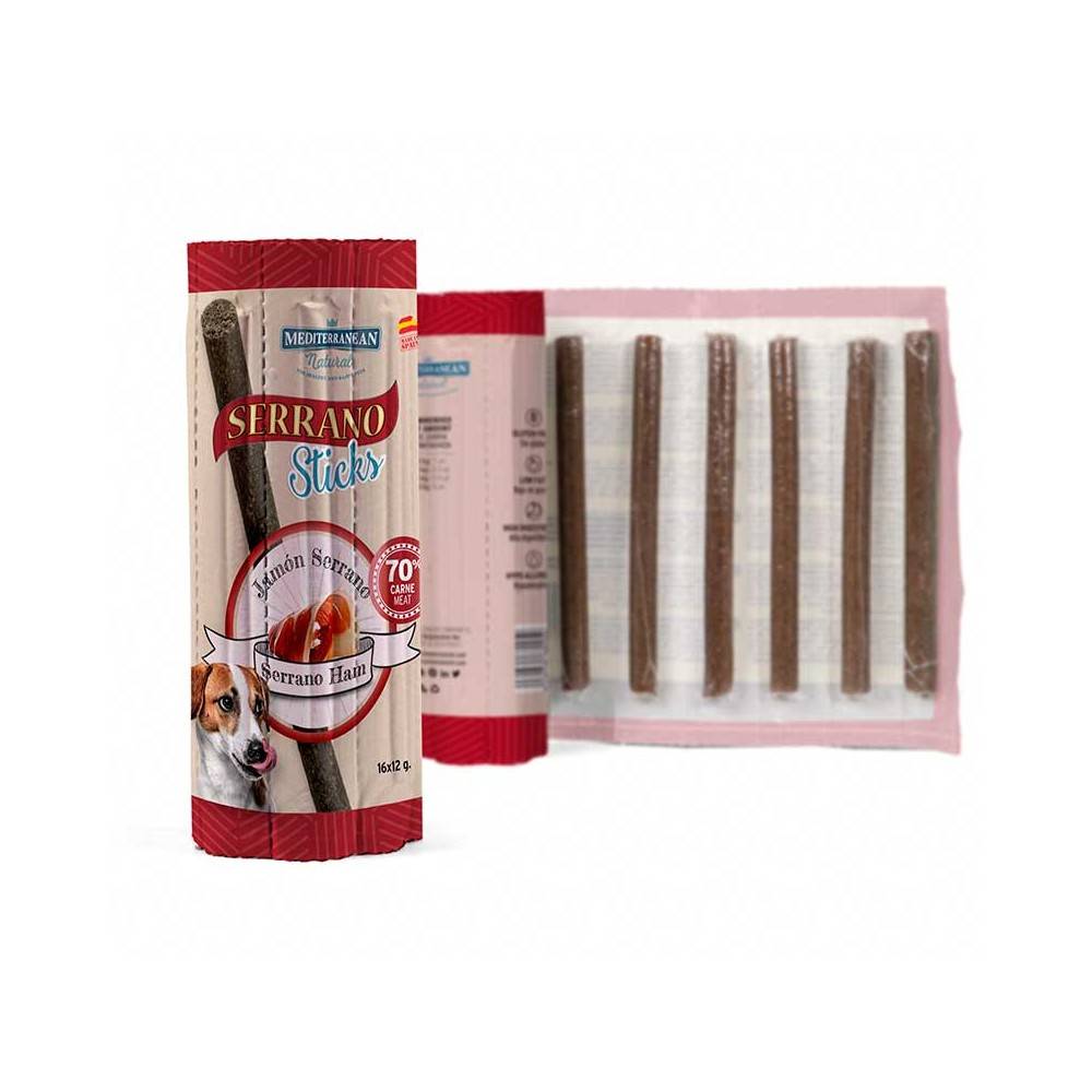 Barretes Gos Serrano Sticks Pernil 16 Unitats per gossos | Calvet Animals i Plantes