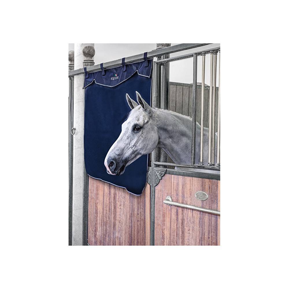 Cortina Lona Box Llarga 200x130 Equiline Blau Marí |Cavall i Genet a