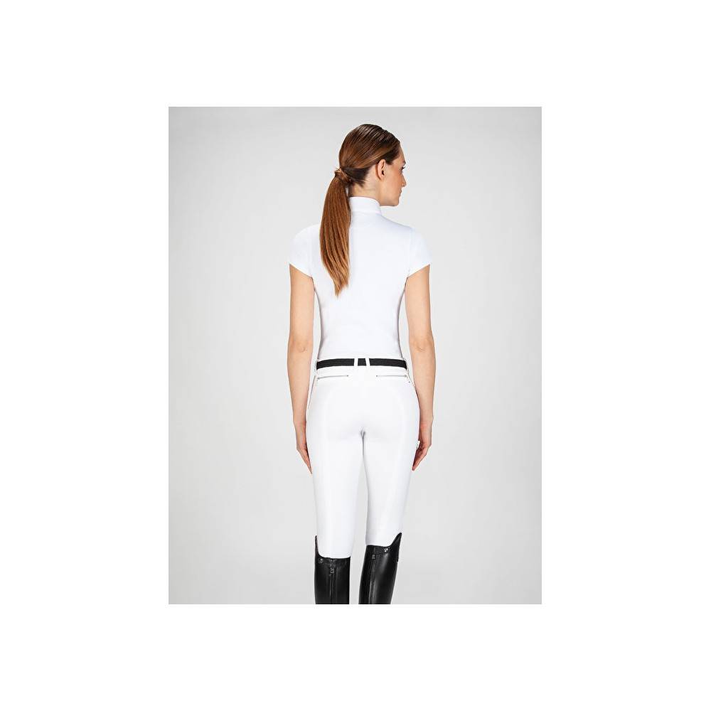 Polo Competición Mujer M/C Equiline Isabel Blanco | Equestrian. Calvet