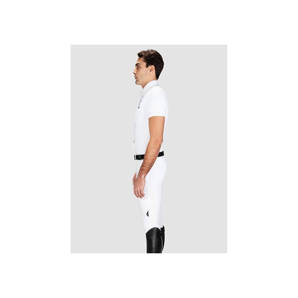 Polo Competición Hombre M/C Equiline Fox Blanco | Equestrian. Calvet