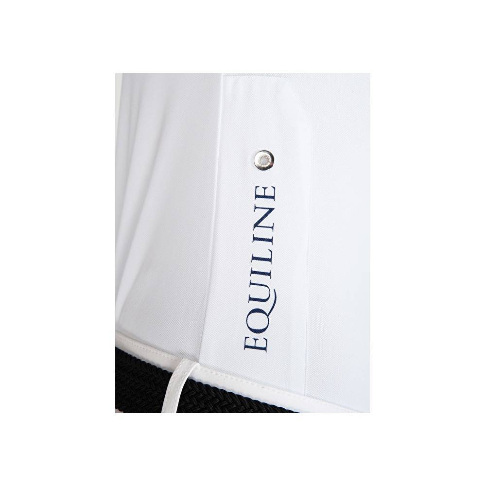Polo Competición Hombre M/C Equiline Fox Blanco | Equestrian. Calvet